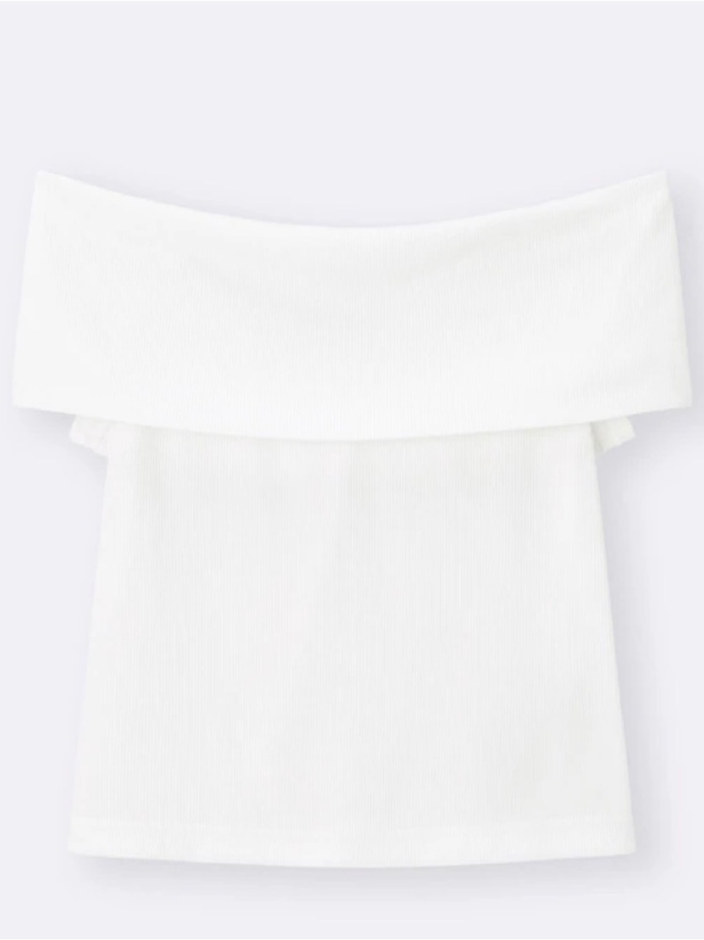 Zara White Off-the-Shoulder Fold-Over Top